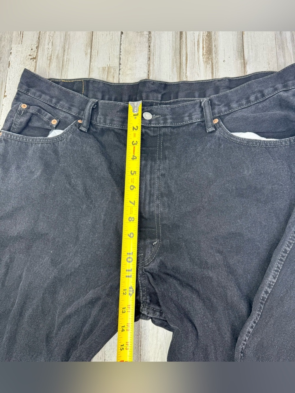 Vintage Levis 550 Pants Jeans Men 40x30 Denim Stretch Black Straight - Picture 8 of 12